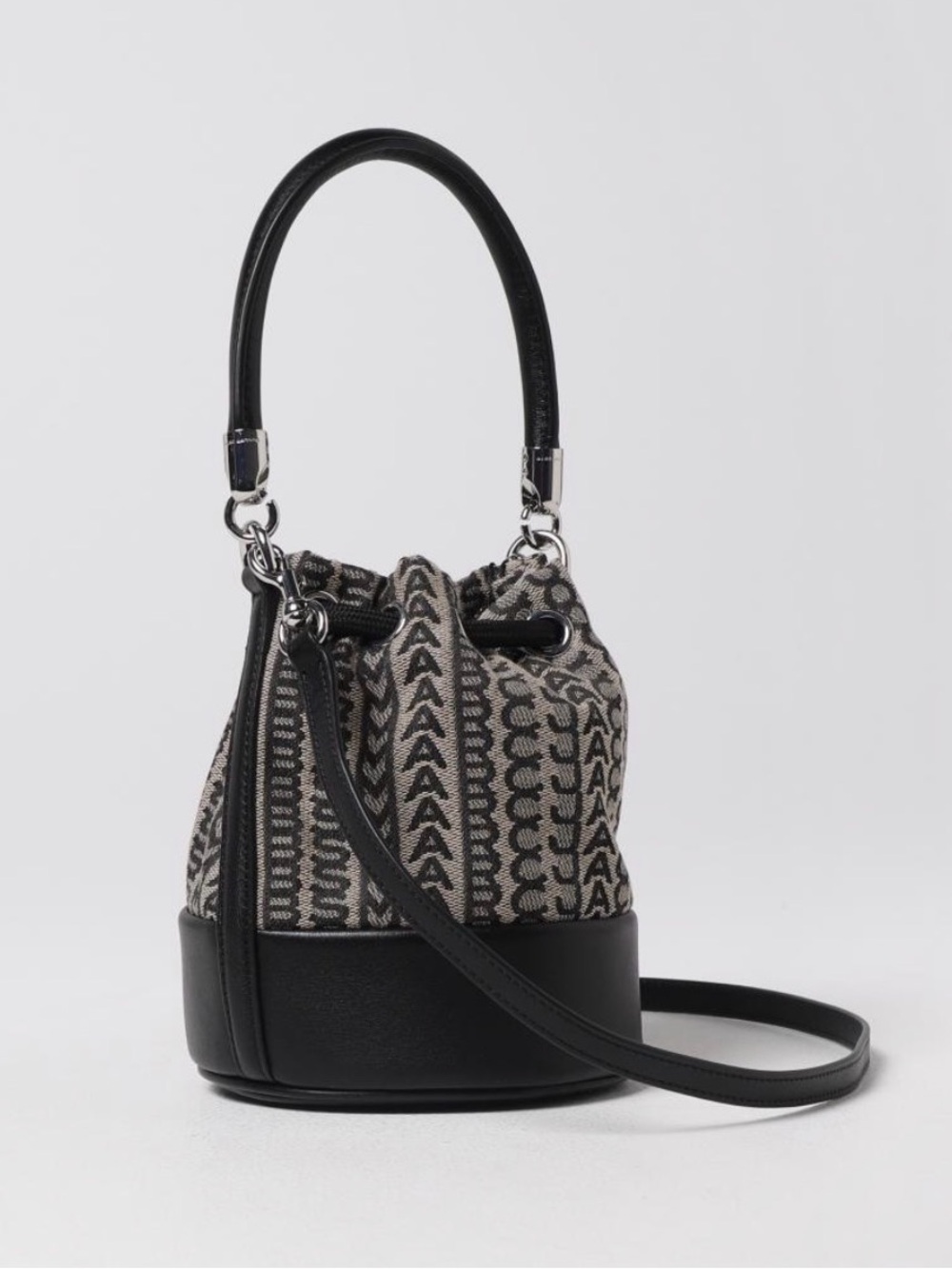 Mini Bucket Crossbody Bag in Black  and Brown